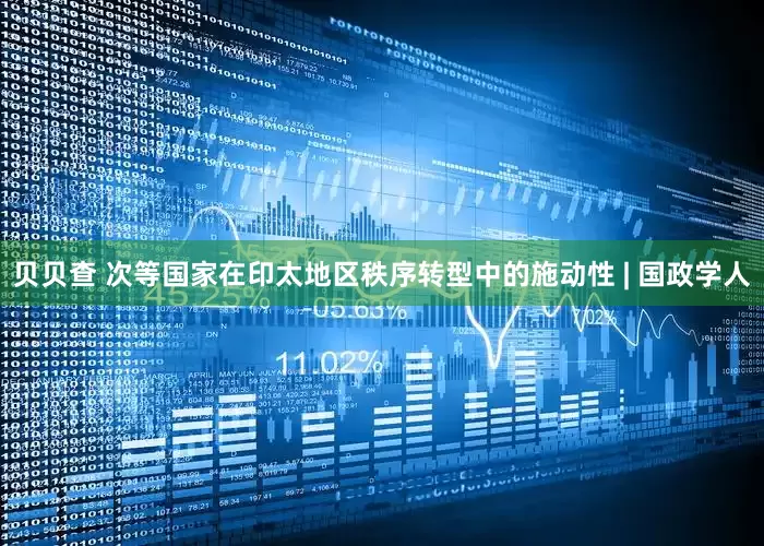 贝贝查 次等国家在印太地区秩序转型中的施动性 | 国政学人