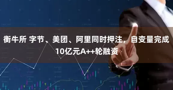 衡牛所 字节、美团、阿里同时押注，自变量完成10亿元A++轮融资